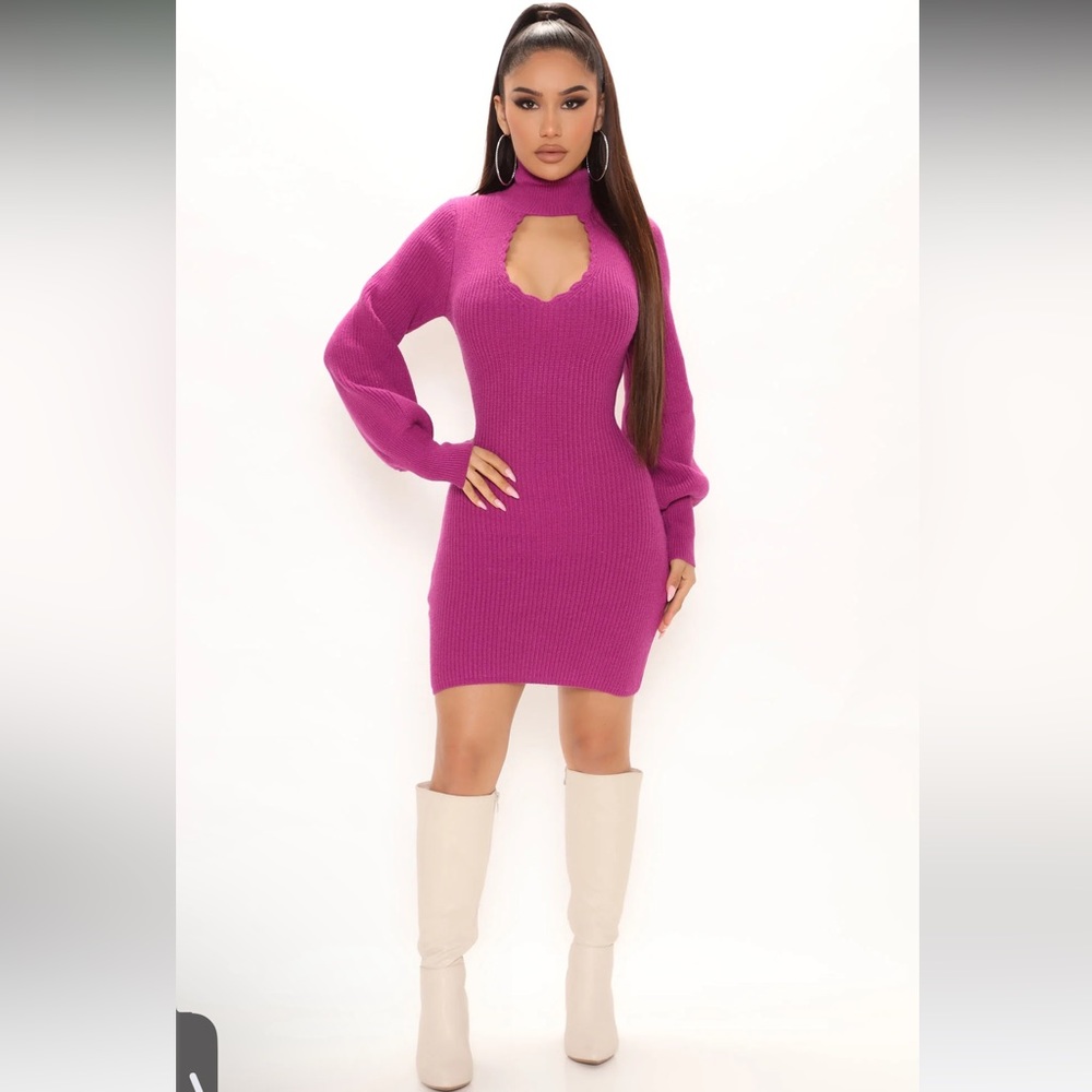 Pink midi dress